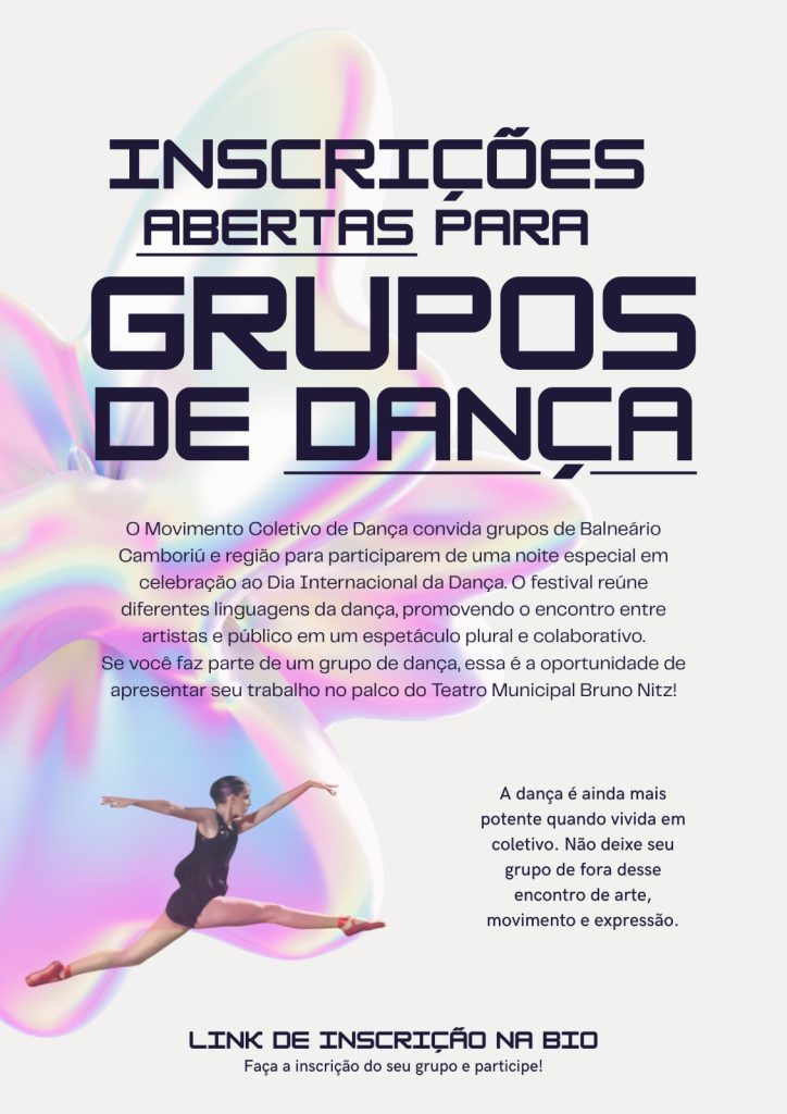 Dia Internacional da Dança Inscrições abertas